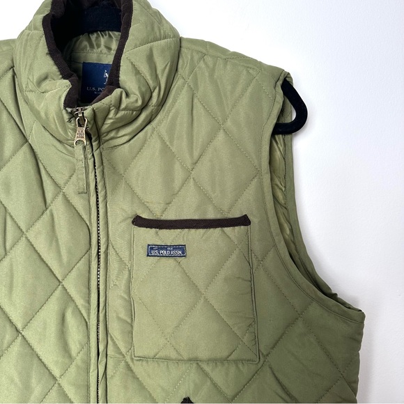 Old Money Heritage Quilted Corduroy Lined Olive Green Gorpcore Equestrian Vest - Picture 3 of 12